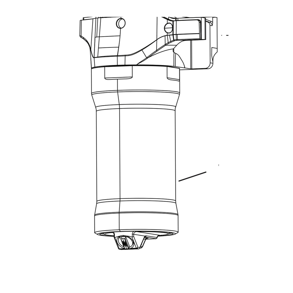 SRAM RockShox Rear Shock Reservoir Assembly - (Includes Reservoir, Internals, Cap Screws, And Neck, Module Sold Separately) -Vivid C1/Vivid Coil C1 F (SRAM spare parts catalogue drawing)