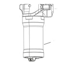 SRAM RockShox Rear Shock Reservoir Assembly - (Includes Reservoir, Internals, Cap Screws, And Neck, Module Sold Separately) -Vivid C1/Vivid Coil C1 F (SRAM spare parts catalogue drawing)