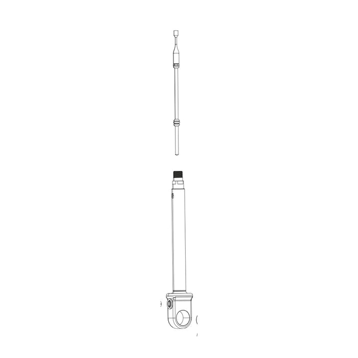 SRAM RockShox - Rear Shock Damper Shaft Assembly - Steel (Includes Steel Blank Damper Shaft, Needle, Rebound Knob, Bushing) - Deluxe Coil B1+, Super (SRAM spare parts catalogue drawing)