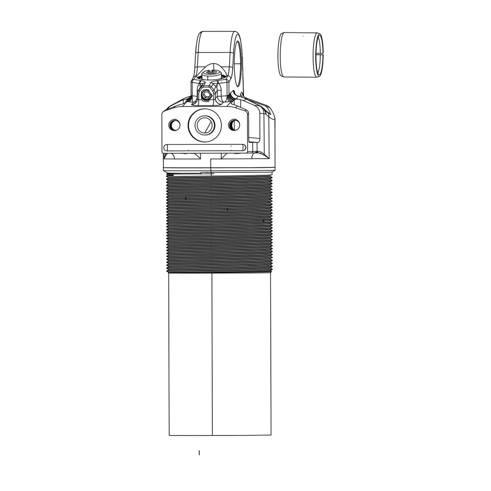 SRAM RockShox Spare - Rear Shock Eyelet Assembly - (Eyelet, Damper Body - Adj Hydraulic Bottom-Out & O-Rings) (Reservoir & Controls Not Included) Sta (SRAM spare parts catalogue drawing)