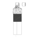 SRAM RockShox Spare - Rear Shock Eyelet Assembly - (Eyelet, Damper Body - Adj Hydraulic Bottom-Out & O-Rings) (Reservoir & Controls Not Included) Sta (SRAM spare parts catalogue drawing)