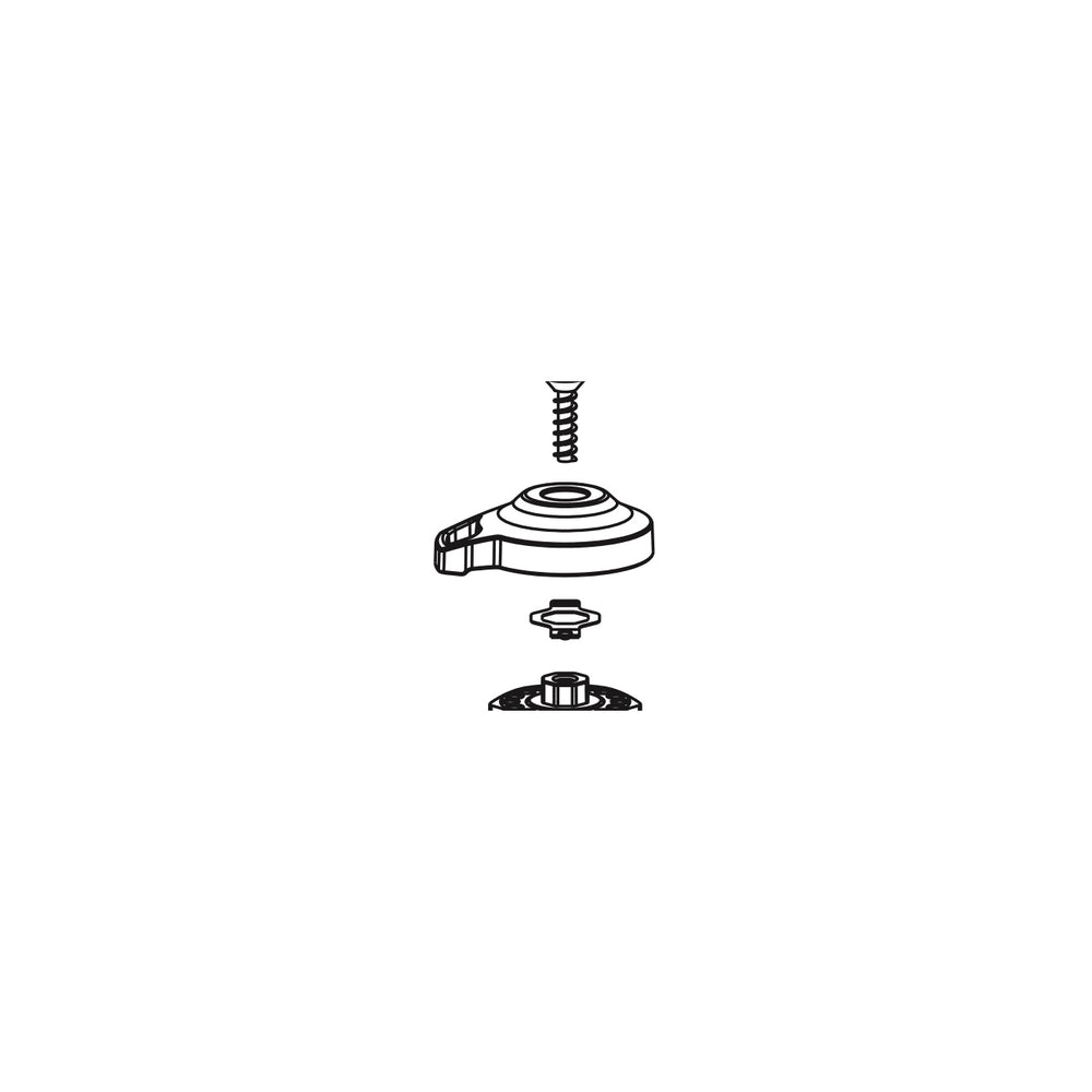 SRAM RockShox Spare - Front Suspension Internals Right Compression Damper AdjusterKnob Kit (Motion Control Crown Adjust) w/ Screw - Reba RL (2012-201 (SRAM spare parts catalogue drawing)