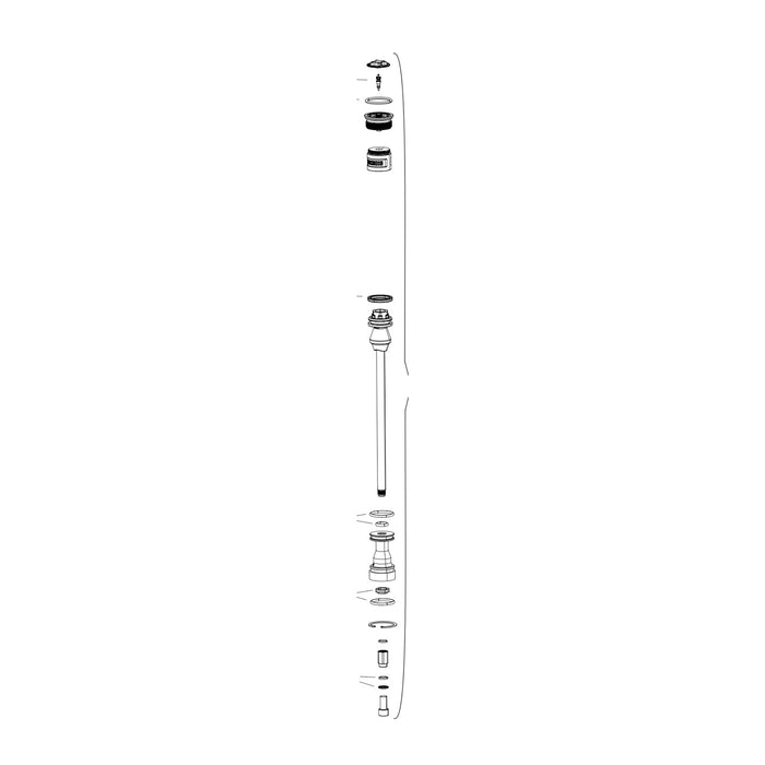 SRAM RockShox Fork Spring Debonair Assembly - (Includes Top Cap, Debonair Spring, And Shaft Bolt) 27/29 (35mm) - Psylo Gold A1+ (2025+) (SRAM spare parts catalogue drawing)
