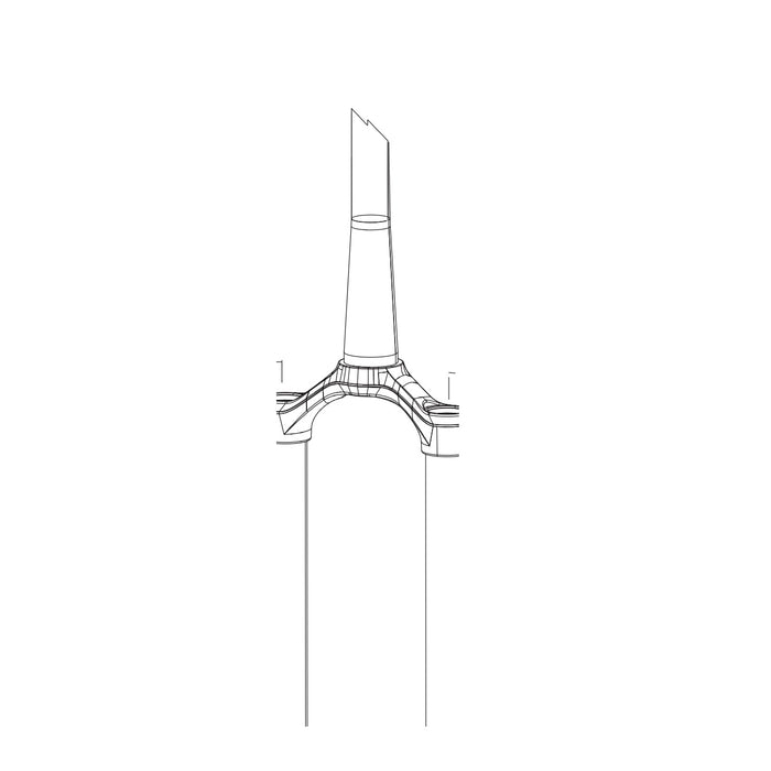 SRAM RockShox Spare - Front Suspension Chassis Upper CSU Reba Solo Air 29 120mm Max Aluminium Taper Diffusion Black (No Gradients) - Reba A7 120mm (2 (SRAM spare parts catalogue drawing)