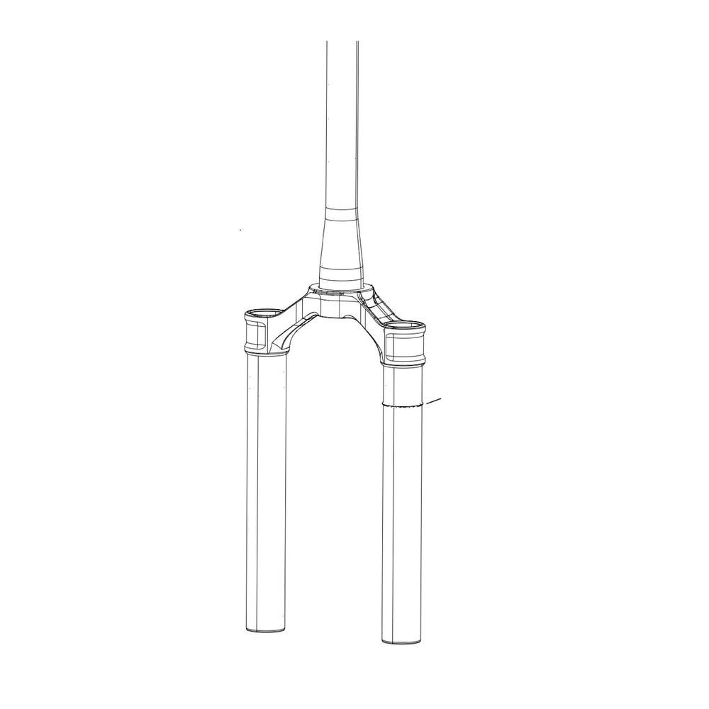 SRAM Rockshox Spare - Fork CSU - Debonair 29 Boost� 44 Off-Set Aluminum Taper Diffusion Black Select/Select+ C1 100-120mm - Sid 35mm D1+ (2024+) (SRAM spare parts catalogue drawing)