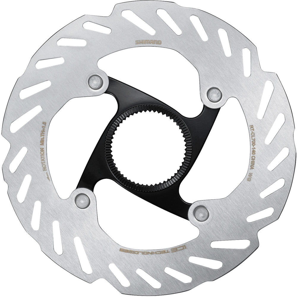 Shimano RT-CL700 Ice Tech rotor with internal lockring, 140 mm