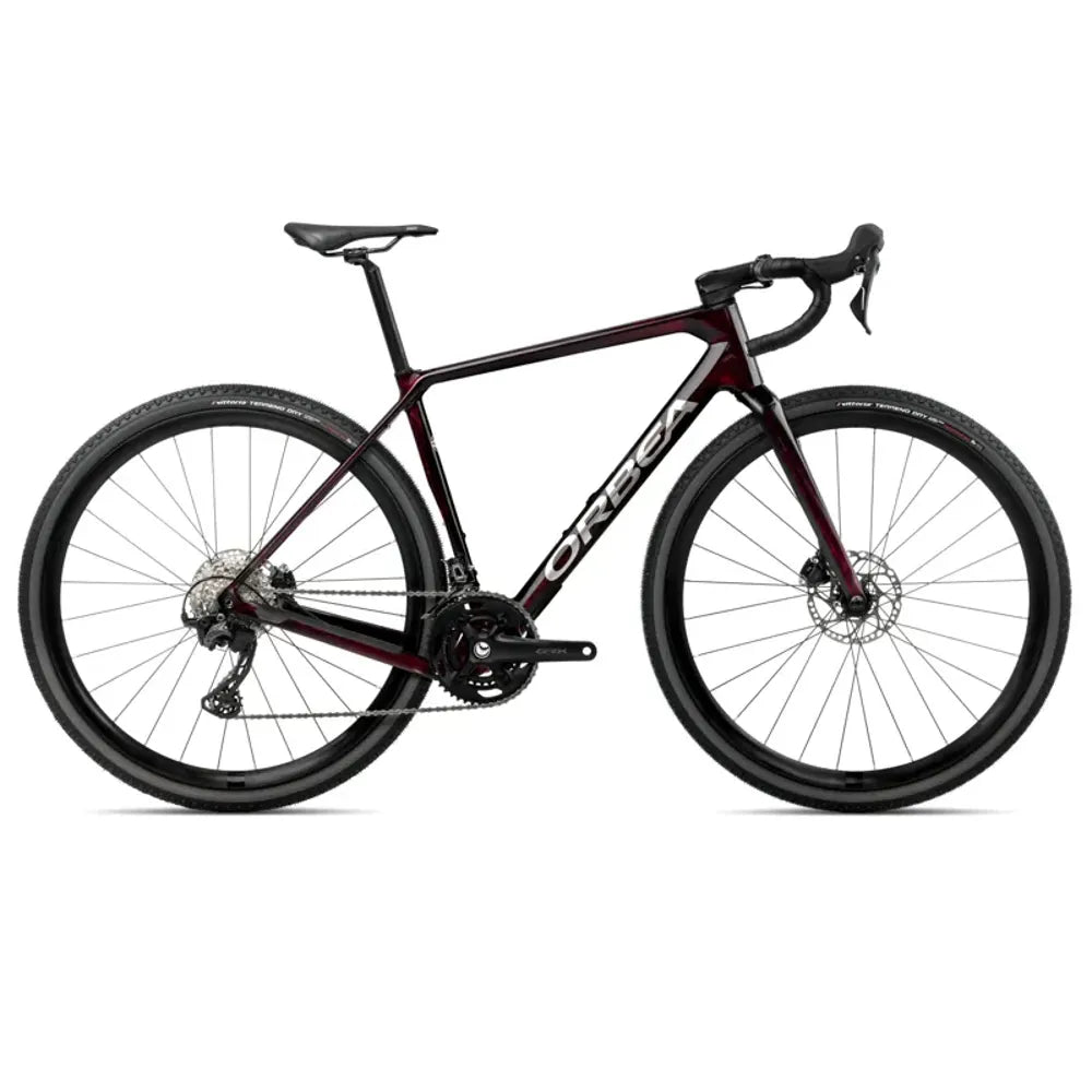 2025 Orbea Terra M30 Team Gravel Bike in Wine Red Carbon
