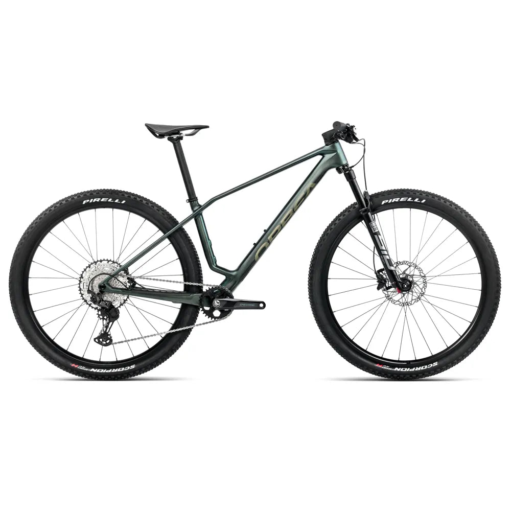 2025 Orbea Alma M30 Deore Carbon Hardtail Mountain Bike in Seaweed