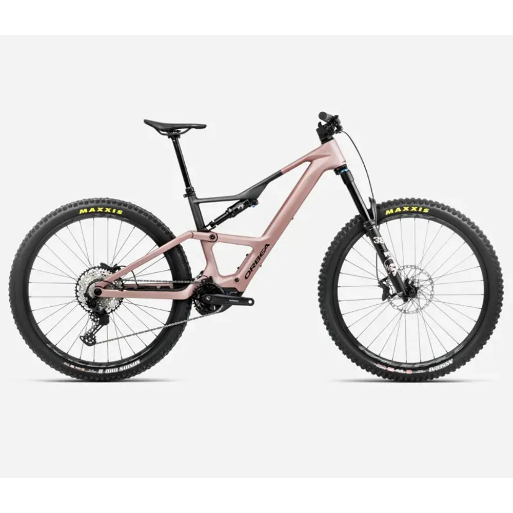 Orbea Rise Lt M20 420Wh E-Mountain Bike In Desert Rose/Carbon Raw Matt