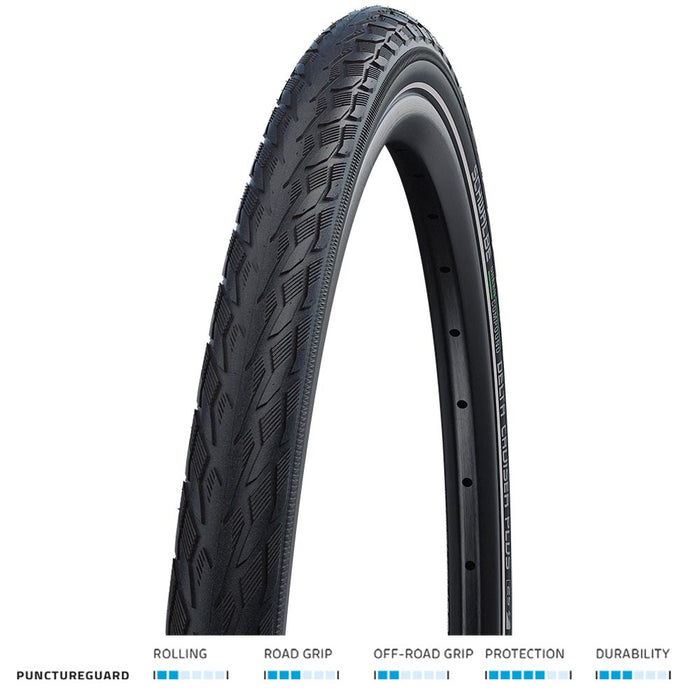 Delta Cruiser Plus P/Guard 26 x 1 3/8 Blk/Refl