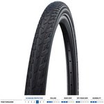 Schwalbe Road Cruiser Plus P/Guard 700x40c Blk/Refl