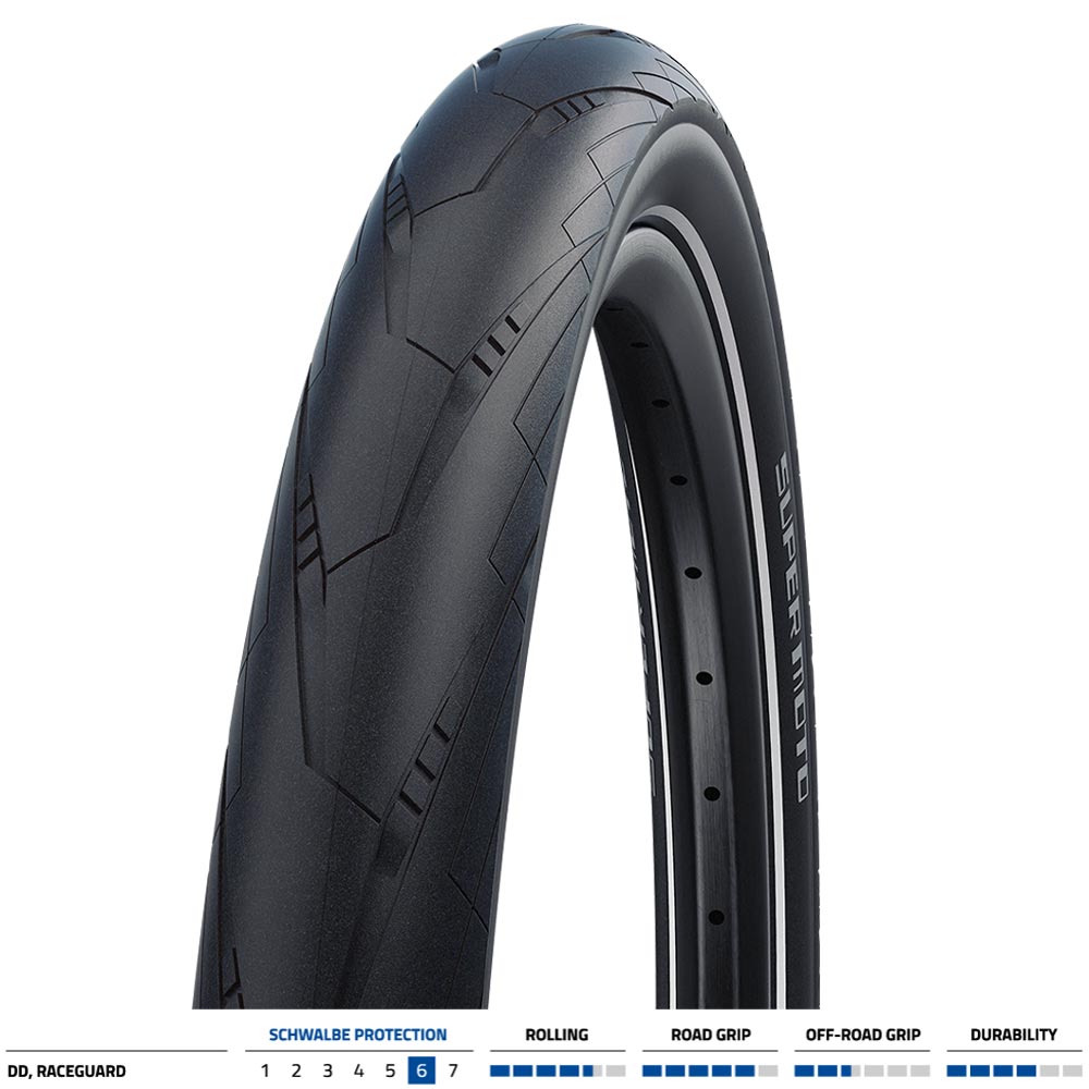 Schwalbe Super Moto Perf RaceGuard 27.5x2.40 Blk/Refl