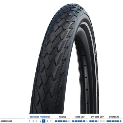 Schwalbe Green Marathon Tyre In Black