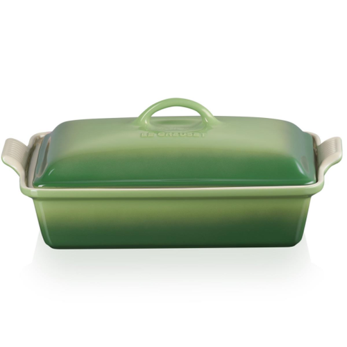 Le Creuset Heritage 33cm/3.8L Rectangular Dish with Lid Green