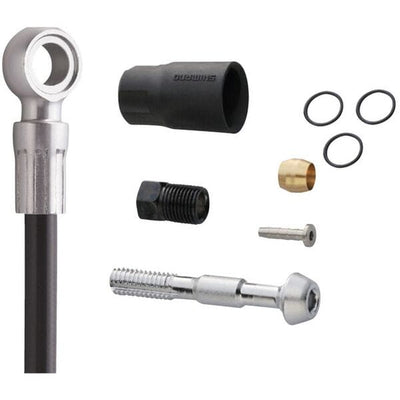 Shimano SM-BH90 XTR/Xt/SLX disc brake cuttable hose, straight banjo, rear, black