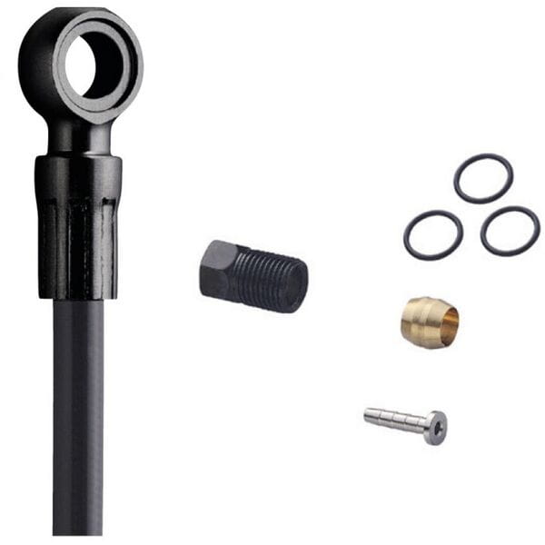 D/BRAKE BH90SBM hoseBanjCnct FR BK/ BK Black front