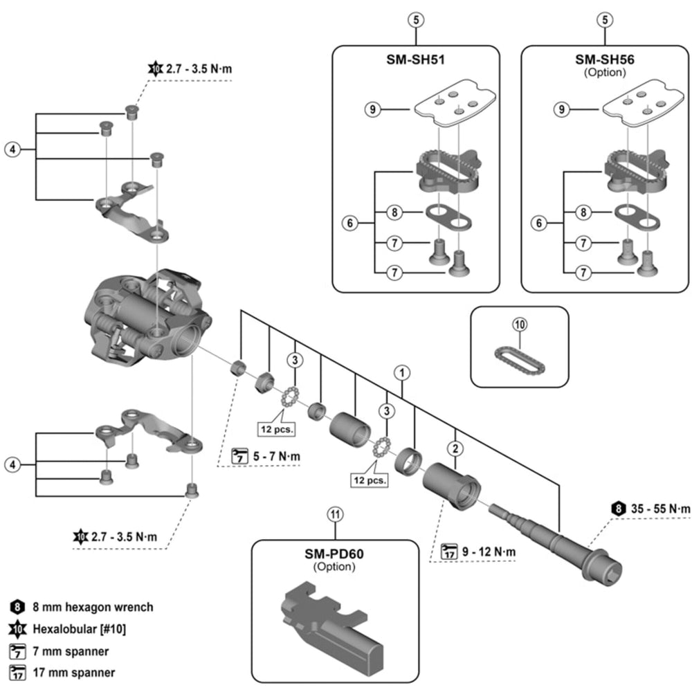 SH56 MTB SPD cleats multi-release