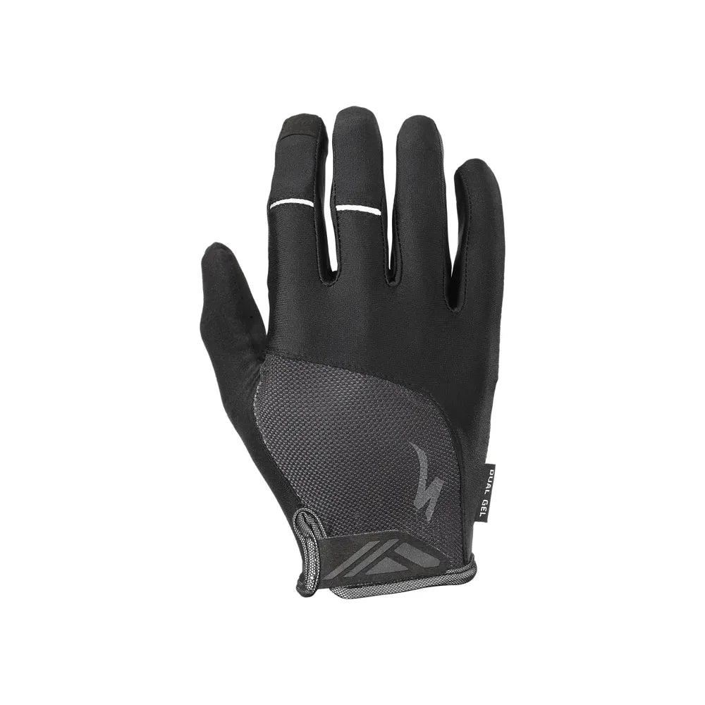 Specialized Body Geometry Dual-Gel Long Finger Gloves in Black
