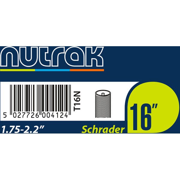 16 x 1.75 - 2.125 inch Schrader inner tube