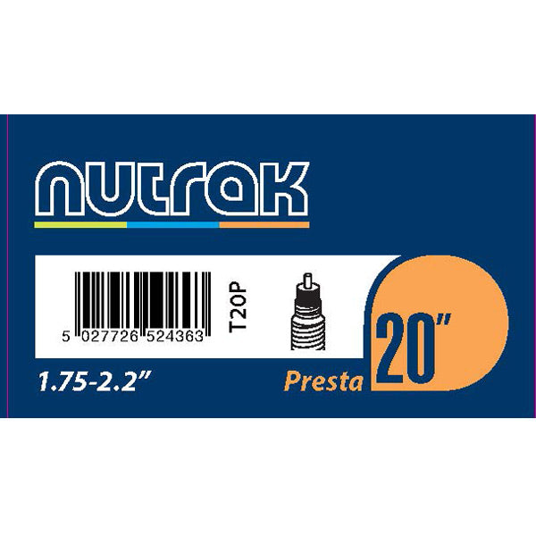 TUBE Nutrak 20 X 1.75-2.2 Prst Black 20 x 1.75 - 2.125 inches presta