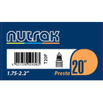 TUBE Nutrak 20 X 1.75-2.2 Prst Black 20 x 1.75 - 2.125 inches presta
