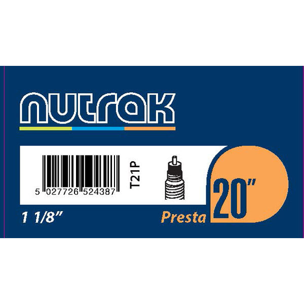 TUBE Nutrak 20 X 1 1/8 Prst 28 451 Black 20 x 11/8 inches presta