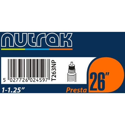 Nutrak 26 Inch x 1-1.25 Presta Inner Tube