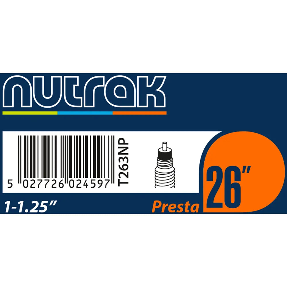 Nutrak 26 Inch x 1-1.25 Presta Inner Tube