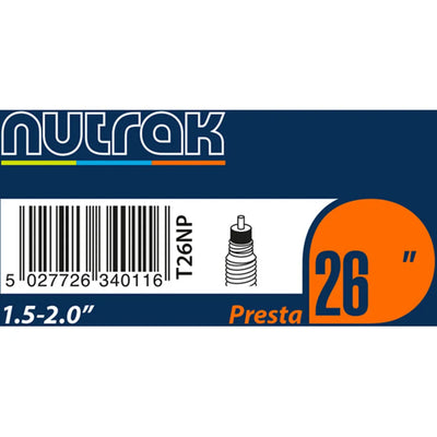Nutrak 26 Inch Inner Tube Presta Valve 26 x 1.5 - 2.0