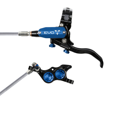 Hope Tech 4 EVO TR4 - Black/Blue - Braided - No Rotor