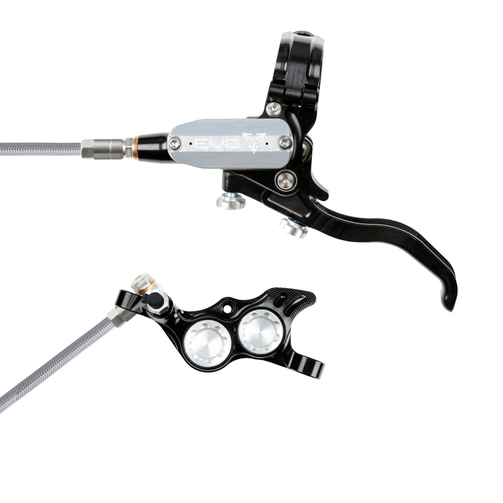 Hope Tech 4 EVO TR4 - Black/Silver - Braided - No Rotor