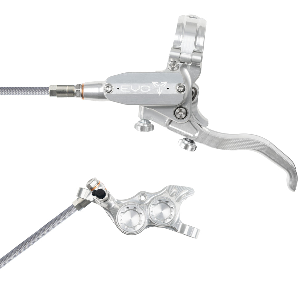 Hope Tech 4 EVO TR4 - Silver/Silver - Braided - No Rotor