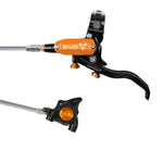 Hope Tech 4 EVO X2 Flatmount - Black/Orange - Braided - No Rotor