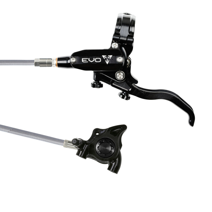 Hope Tech 4 EVO X2 Flatmount - Black/Black - Braided - No Rotor