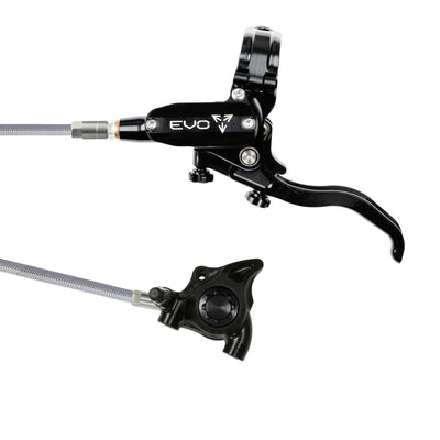 Hope Tech 4 EVO X2 Flatmount - Black/Black - Braided - No Rotor