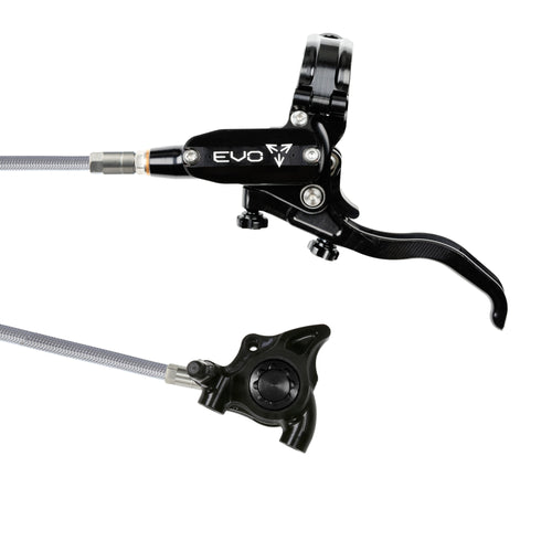 Hope Tech 4 EVO X2 Flatmount - Black/Black - Braided - No Rotor