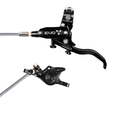 Hope Tech 4 EVO X2 - Black/Black - Braided - No Rotor
