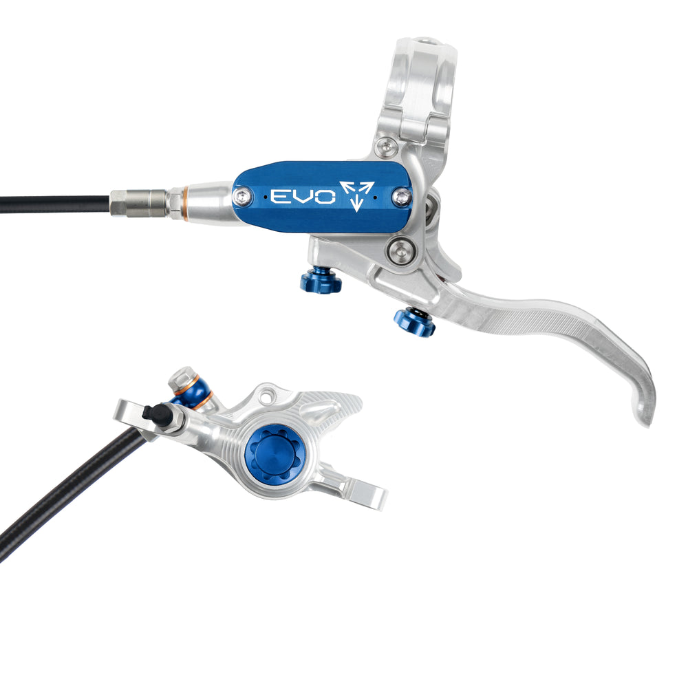 Hope Tech 4 EVO X2 - Silver/Blue - No Rotor