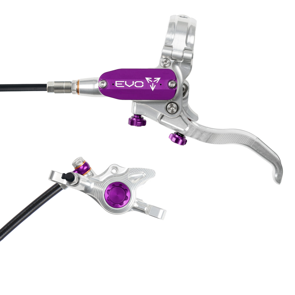 Hope Tech 4 EVO X2 - Silver/Purple - No Rotor