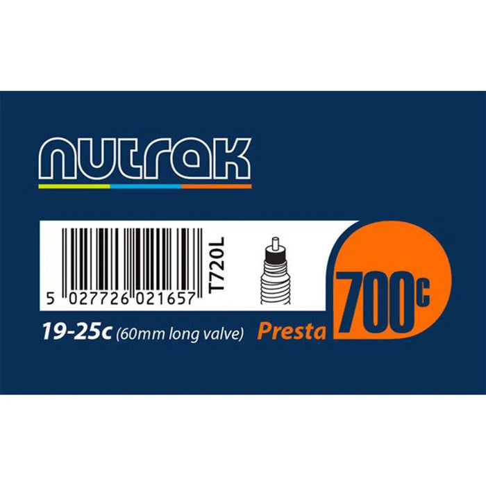 Nutrak 700c Presta 60 mm Valve Inner Tube 700x19-25c