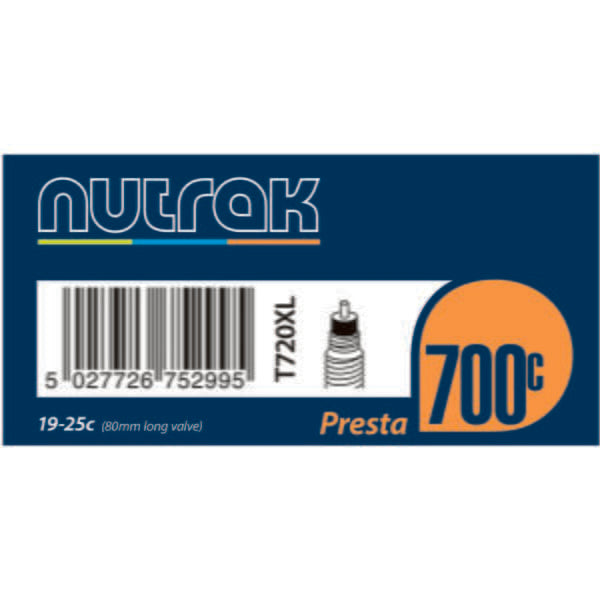 700 x 19 - 25C Presta 80 mm long valve inner tube