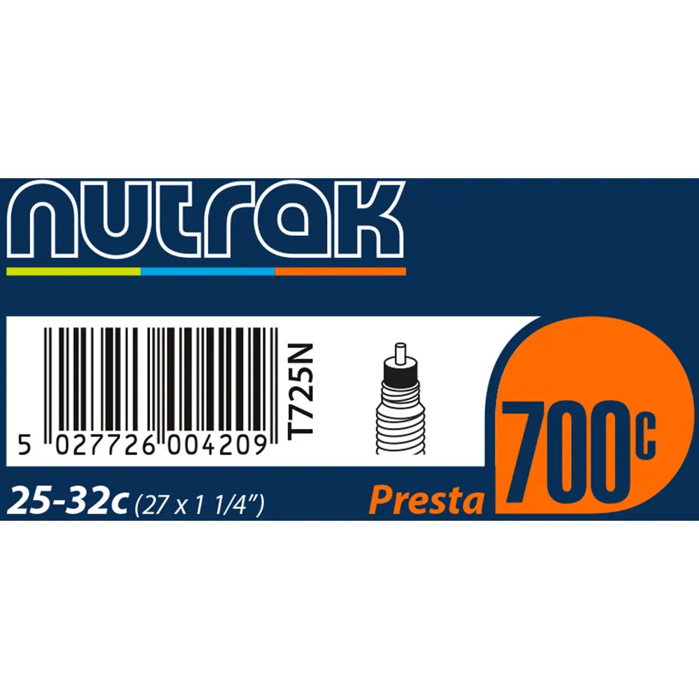 Nutrak 700c Road Bike Inner Tube with 42mm Presta Valve