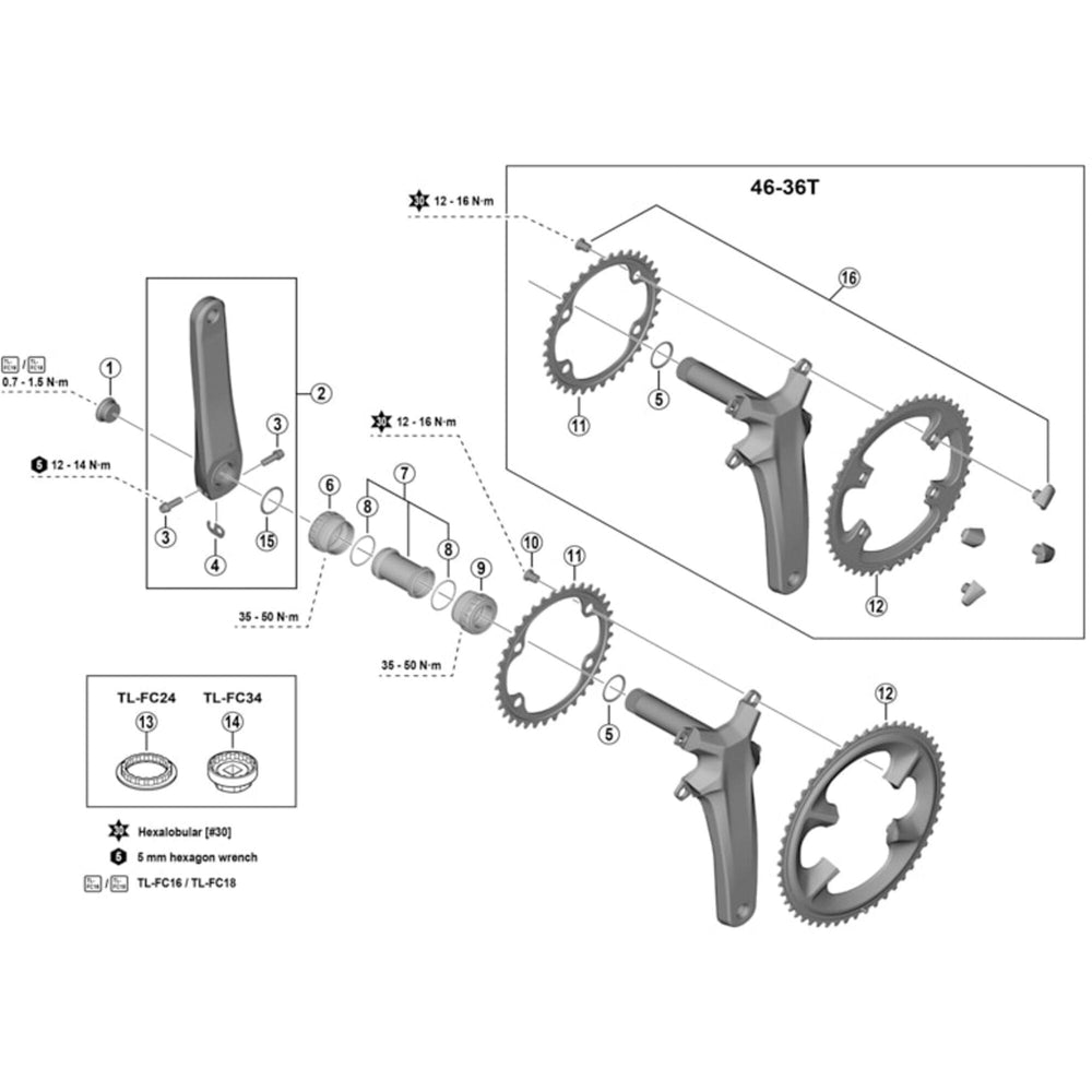 TL-FC24 bottom bracket adapter installation tool