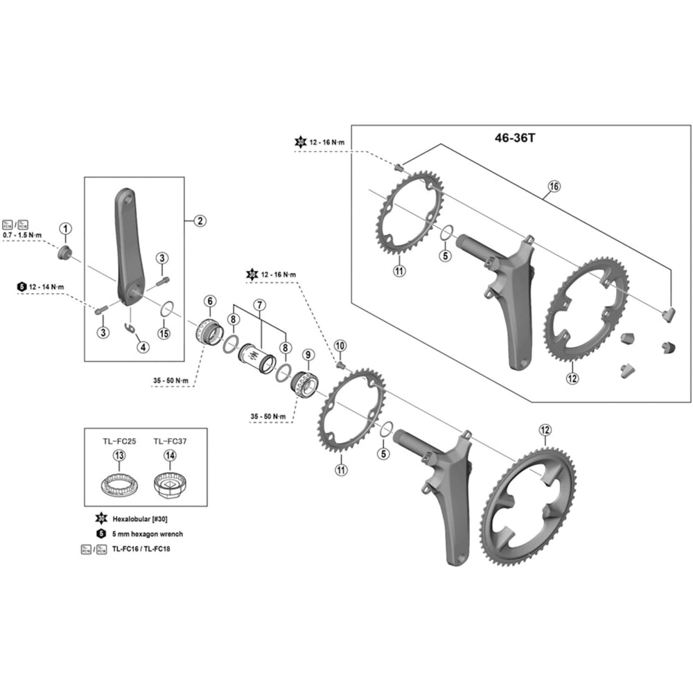 Shimano TL-FC25 bottom bracket adapter installation tool