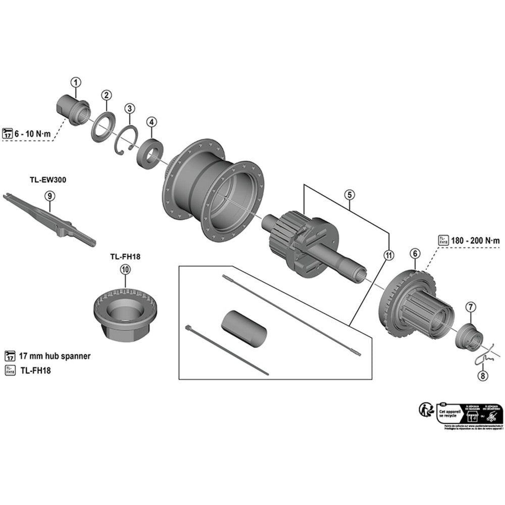 Shimano TL-FH18 Freehub body unit tool