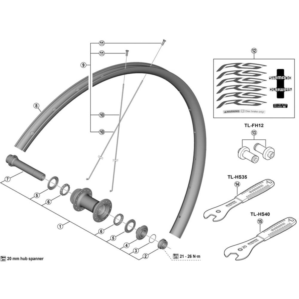 Shimano TL-HS35 cone spanner, 15 mm
