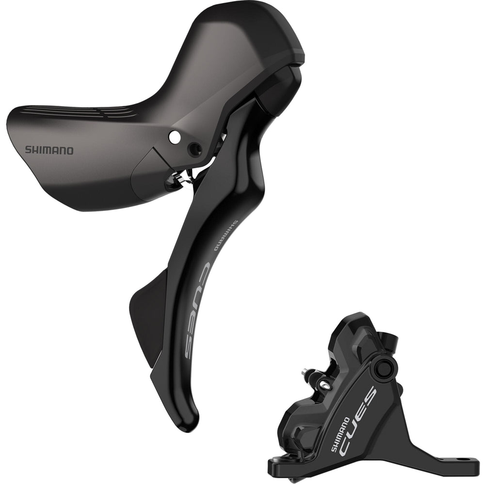 Shimano CUES ST-U4030 bled hydraulic, mechanical STI set, flat mount calliper, RH Front