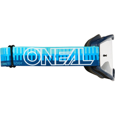 O'Neal B-10 Goggle STRIPED Blue/Blue - clear