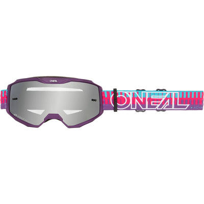 O'Neal B-10 Goggle STRIPED Pink/Purple - clear