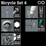 Wera Bicycle Set 4 Colour Coded Hex & Torx L-Keys Set 9pcs